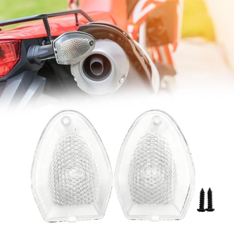 1Pair Motorcycle Turn Signal Lens ABS Cover Impact Resistant for DR200S SV650X GSR750 GSF1250S Easy Installation