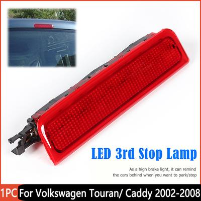 LED Tredje 3. Bremselys Rød Linse Senter Høyt Montert Øyehøyde Bakre Stopplys for VW Caddy 2002-20082K0945087C Bildeler Erstatt