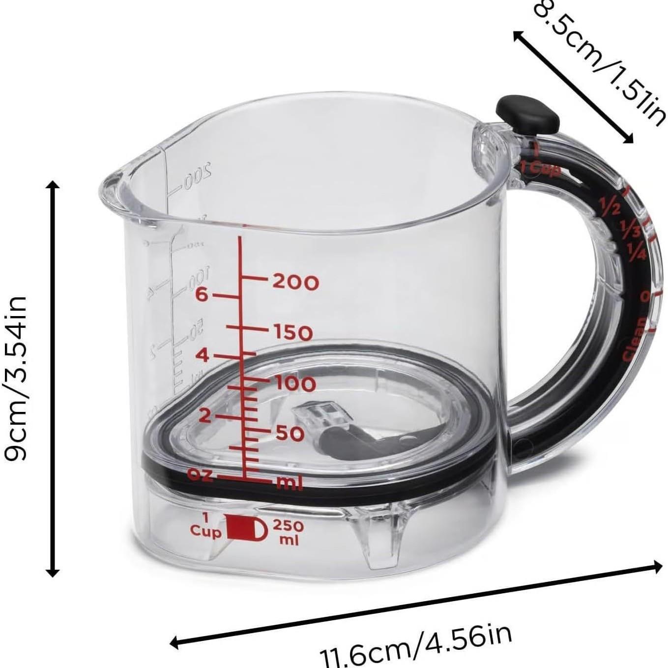 

1Pcs Original Glass Multifunctional Four in One Measuring Cup, Easy To Clean for Cooking and Baking, Integrated Measuring Cup