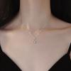 zircon necklace female niche insi simple collarbone chain high-end light luxury gift girlfriend jewelry