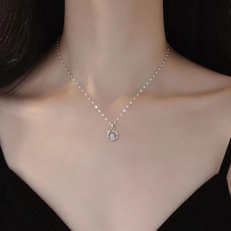 Zirkon Halskette Damen Nische insi einfache Schlüsselbeinkette High-End leichter Luxus Geschenk Freundin Schmuck