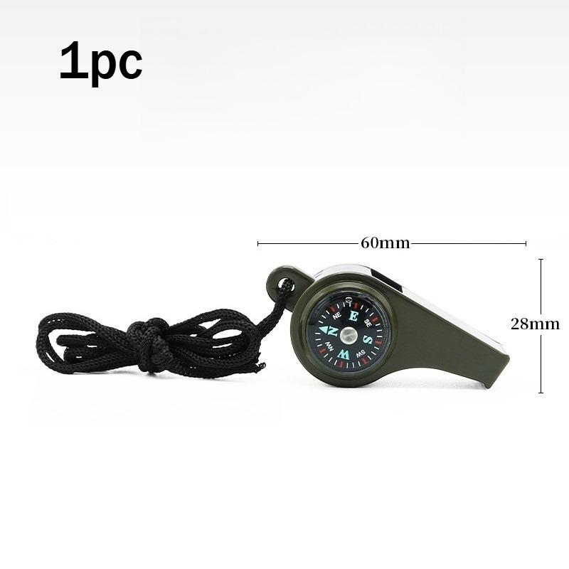

3-In-1 Multifunctional Survival Whistle Outdoor Portable High-Frequency Whistle With Compass And Thermometer For CampingTraining