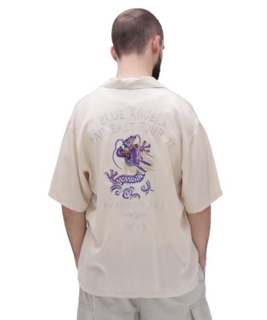 

Avirex TENCEL SUKA EMBROIDERY SHORTSLEEVE Tencel Suka Embroidery Short Sleeve Size L Beige SHIRT, Men s Shirt, (040), (783-4123013)