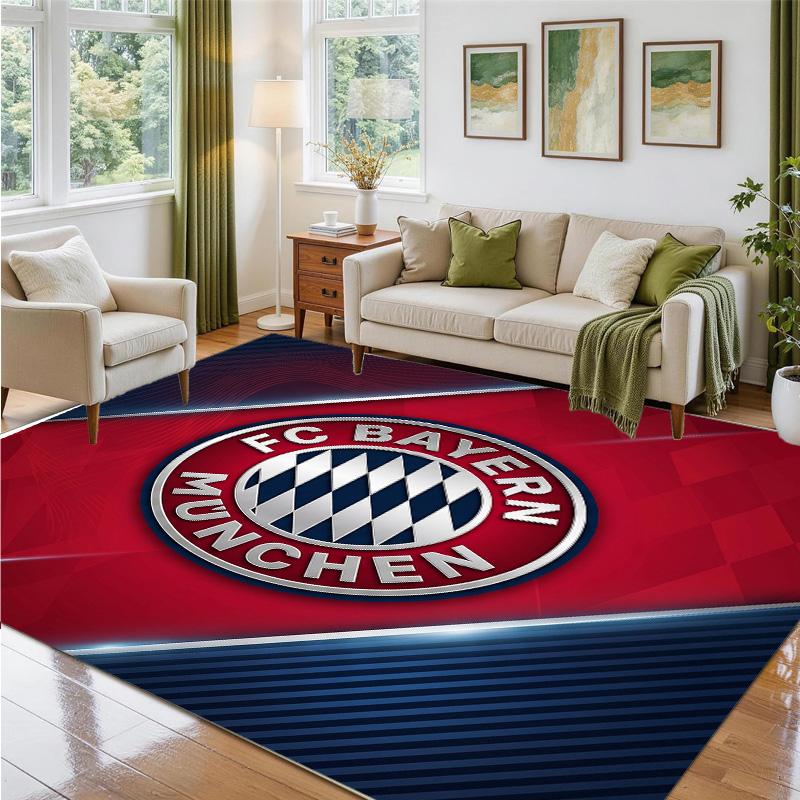 Tapis Velours Cristal Design Bayern Munich Tapis Décoratif Doux pour Chambre à Coucher Entrée
