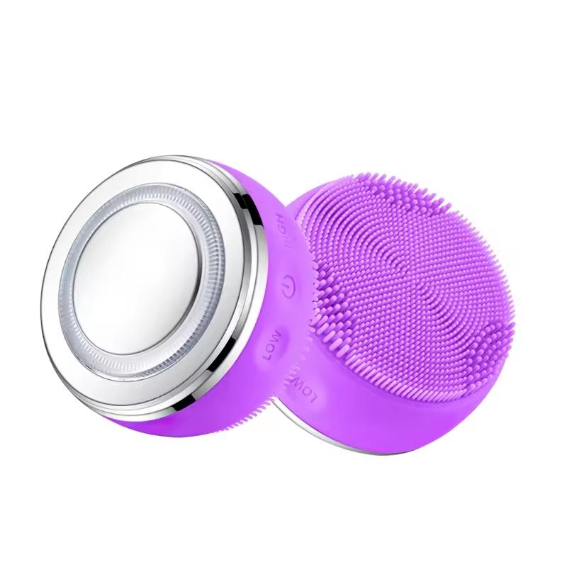 Face Cleansing Brush Electric Facial Massager Silicone Deep Pore Cleaning Brush Heating Tender Skin Facial Cleaning Brush