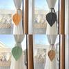 Elegant Bohemisk Flätad Tofs Gardinbindare Bomull Handgjorda Blad Gardinhållare Modern Chic Stil