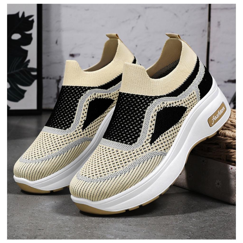 Thick Soled Women's Shoes, Classic Sponge Sole Casual Shoes, Versatile Height Increasing Shoes