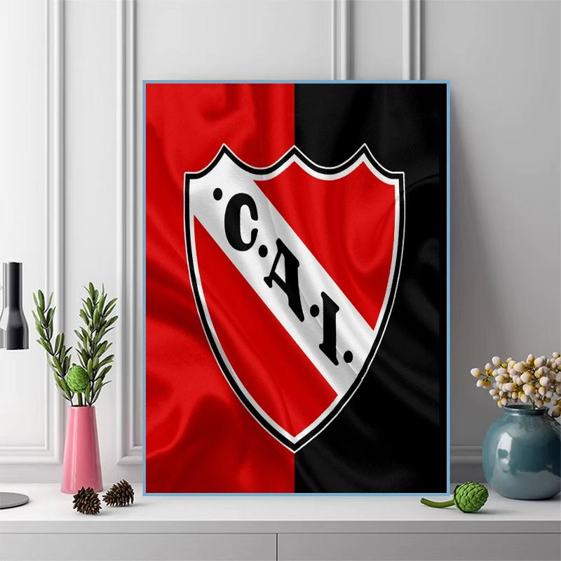 Club Atletico Independiente Pattern 3pcs 100% Round Full Drill 5D DIY Diamond Painting Embroidery Cross Stitch Rhinestone Décor