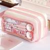 Portable Large Capacity Pencil Case Beauty Bag Cosmetic Storage Bag  Kids Children