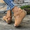 Fashion Bohemia Narrow Band Gladiator Women Summer Casual Platform Wedge Heels Sandals Back Strap Soft Sole Velcro Strap Mom's Shoes
