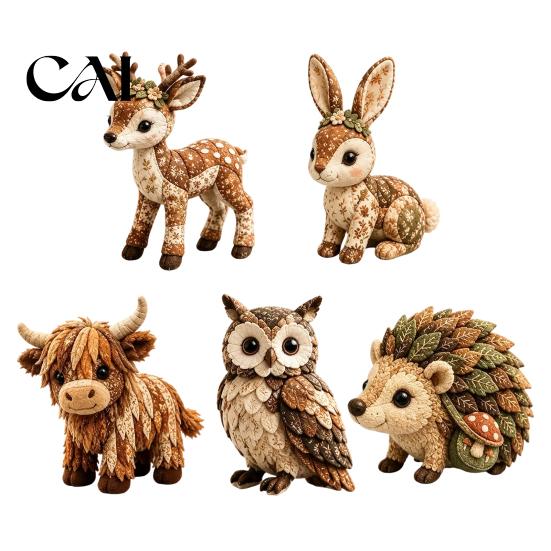 DIY Patchwork Kit Woodland Animal Kit, Forest Sewing Set, Friend Toy Handmade Friends, Beginner-friendly Craft for Adults