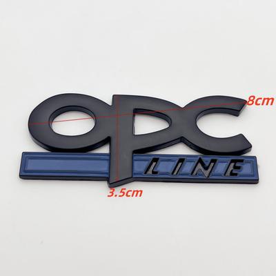 1pcs Metal Car Stickers OPC Line Letters Emblem Logo Car Front Grille Rear Trunk Badge Accessories For Corsa Insignia Regal