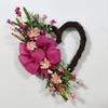 Valentine's Heart Wreath Artificial Rose Flower Wreath Spring Festival Decoration for Front Door Window Wedding Parties