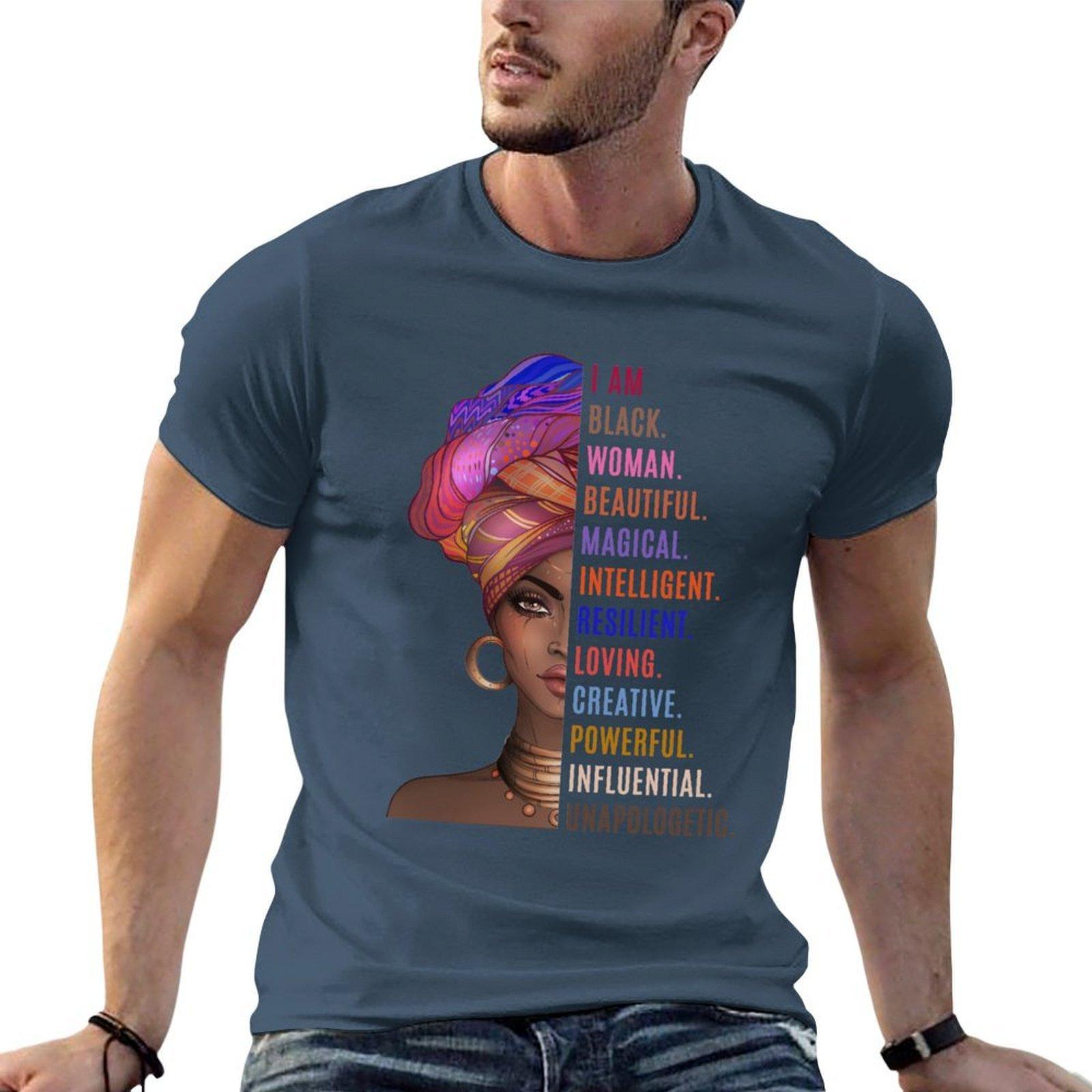 I Am A Powerful Black Unisex Tshirt Streetwear Print Tee Shirt S