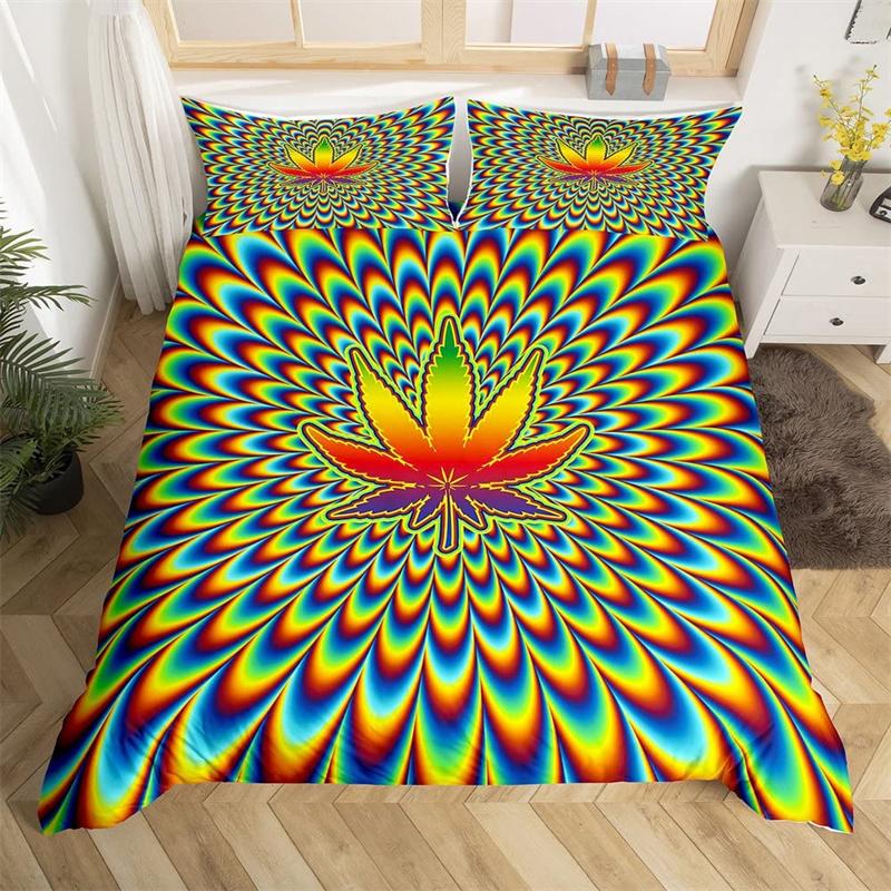 Floral Leaves Bedding Set Microfiber Butterfly Duvet Cover Lotus Flowers Comforter Cover Full King For Kids Adults Bedroom Decor