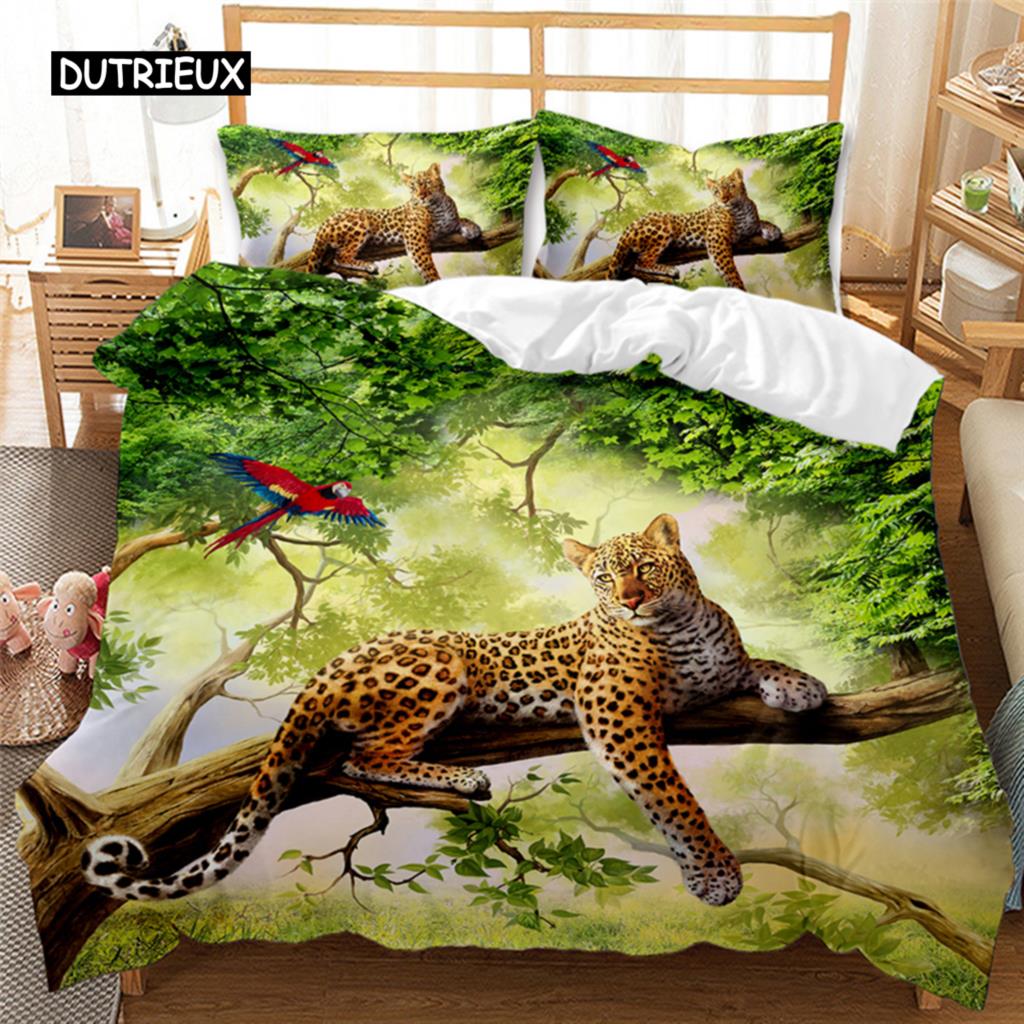 Panda Tiger Bedding Set, 3D Printed Animal Duvet Cover, Twin Full Queen King Double UK Supking Sizes Bed Linen Pillowcase