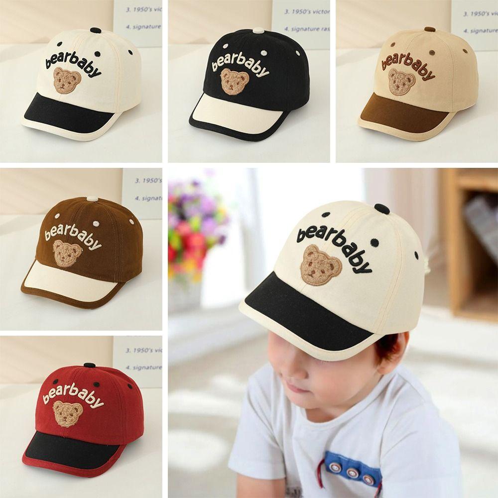 Bear Ear Baby Baseball Cap Corduroy Sun Protection Cap Boys Girls Caps Sun Hat  Infant Boy Girl