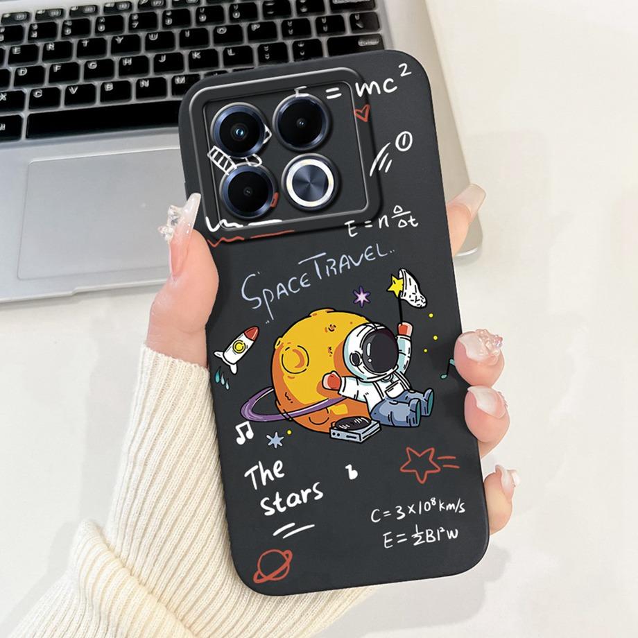 Für Infinix Note 40 5G X6852 Handyhülle Silikon Weiche Rückabdeckung Für Infinix Note40 X6851 Bumper Drachen Katze Blume Schmetterling Tasche