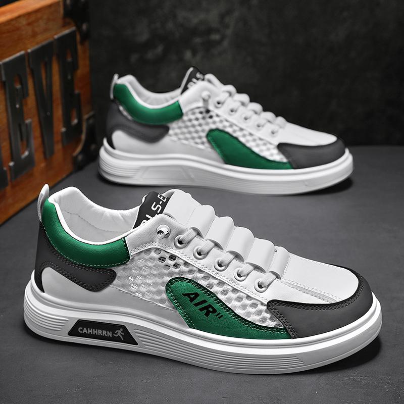 

YRZL Men Casual Sneakers 2025 Low Cut Lightweight Shoes Non Slip Comfortable Walking Athletic Sports Footwear Trendy Shoes 44 золотой