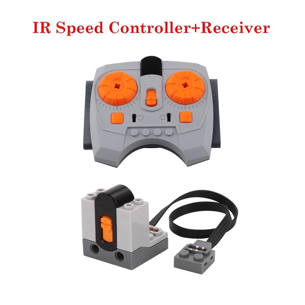 Technisches MOC Power Functions Servo Teile Zug Buggy M Motor 8883 Modifizierte IR Fernbedienung Power Gruppe Sets Lithium Batteriebox 9686