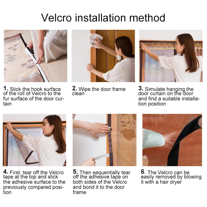 1Pc Home Furnishing Seal Up Door Curtain Novel Screen Window No Deformation Window Screening Soft Screen Door