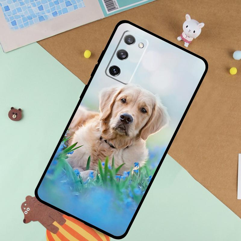 Golden Retriever Dog Soft Case For Samsung Galaxy S25 Ultra S9 S10 S20 S22 S21 Plus S23 FE S24 Ultra Funda Cover