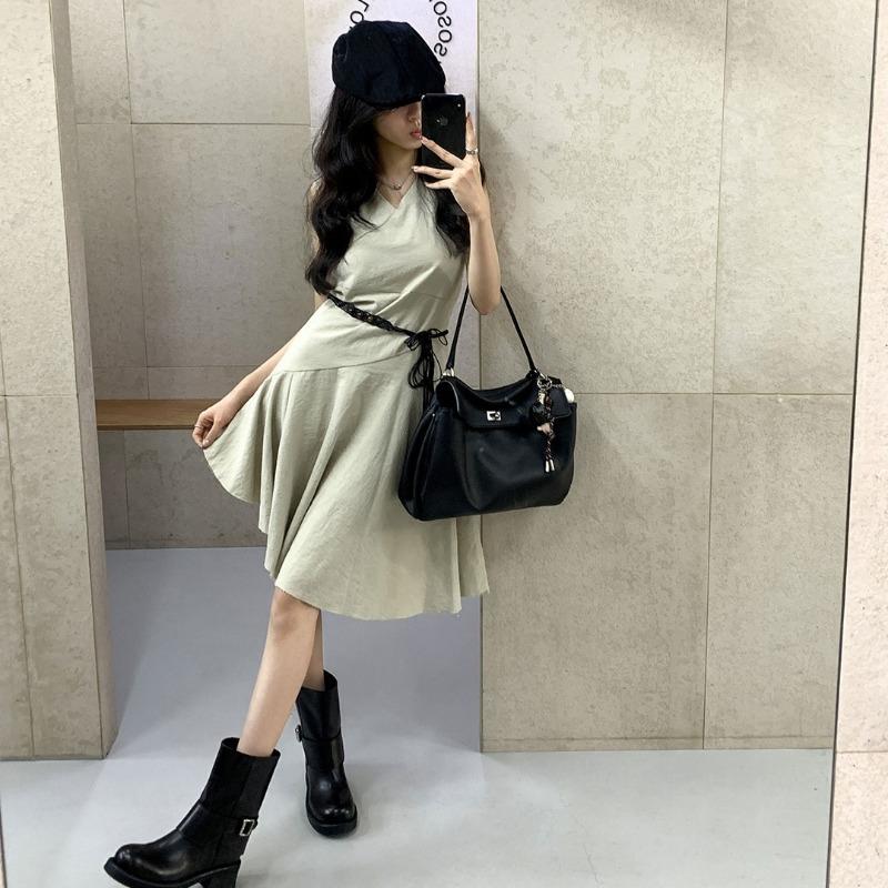 [] Oil painting boots~ retro polished thick heel chimney desert western short boots women's Martin boots