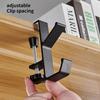 1pcs Metal Desk Clamp Bag Holder Adjustable Handbag Hanger Hook Portable Space Saving Backpack Organizer for Office