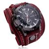 Retro Handmade Cowhide Men's Watch with Exaggerated Leather Bracelet