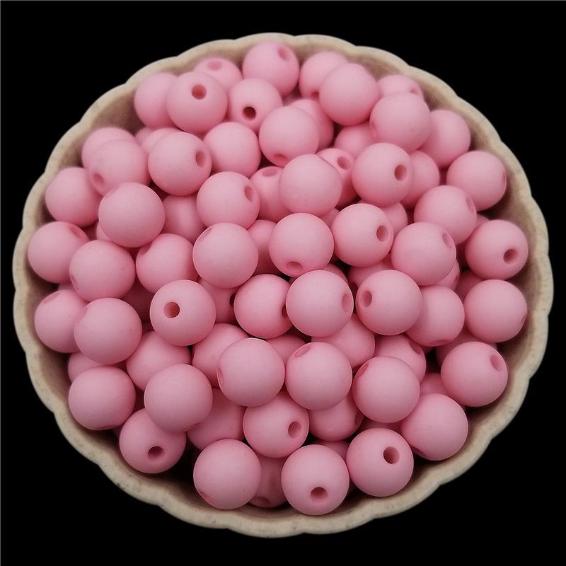 100 Stück 8 mm DIY-Perlen, einfarbig, große Acryl-Mattperlen, Farbe, mehrfarbig, Acryl, matte Perlen, lose Perlen, Sammelalbum, Dekoration, Basteln, Basteln