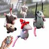 Handgemaakte Gebreide Muizen 2D Acryl Auto Hanger Leuke Vorm Auto Decoratie Unieke Auto Hanger & Bedeltje Voor Familie Vrienden Collega's