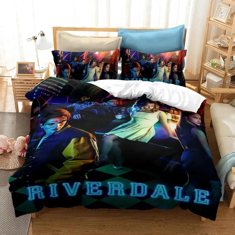 Lisabridal South Side Serpents Riverdale TV Bedding Set Boys Girls Twin Queen Size Duvet Cover Pillowcase Bed Kids Adult