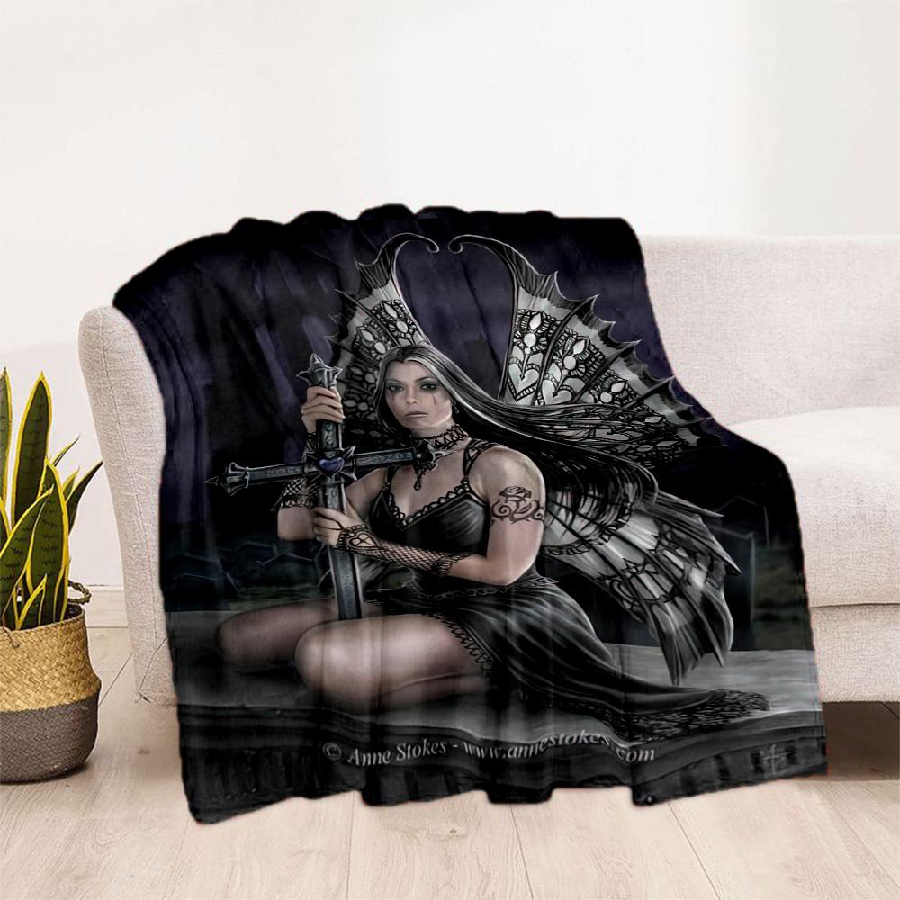Gothic Style Blanket Soft & Cozy Suitable for Office Picnics Livingroom Four Seasons Universal Stylish Decor Perfect Gift for Relatives and Friends