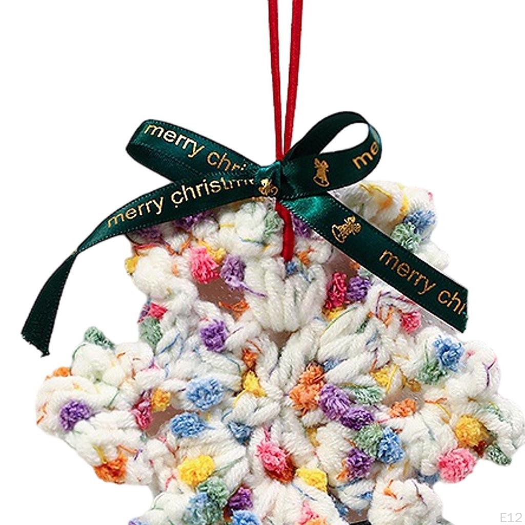 Christmas Crocheted Snowflake with Metal Bell Tree Decoration