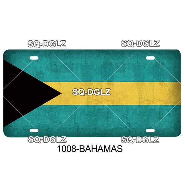 [SQ-DGLZ] AB Stadt Nummernschild Metallschild Vintage Plakette Blechschild Wanddekoration für Bar Landesflagge Polen/Brasilien/Australien