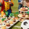 12Pcs Soccer Cake Decoration paper Soccer Ball Cupcake Toppers Sport Cupcake Picks Football Theme Birthday Cake Toppers