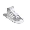 Adidas Originals Forum Mid Synthetic Leather High-Top Sneakers Women Sneakers Silver D98185