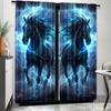 Horse Pattern Drapes Decorative Windowpane Drapes Windowpane Treatments Ideal for Bedchamber Livingroom Space Household Ornament Space Ornament