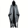 Creative Gift with Oversized Hood Halloween Hooded Cloak Vintage Black Color Overcoats Cosplay Costume