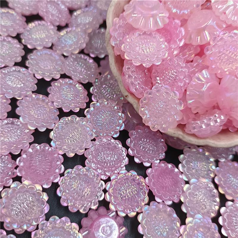 

Товары для вечеринок своими руками Бусины своими руками Ювелирные изделия Аксессуары Подвески в форме цветка AB Цвет Двойные бусины с отверстиями Ручная работа 20 шт. Бисерные бусины в форме подсолнуха розовый