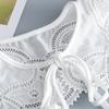 Summer Dress Fake Collars for Women Hollow Out Floral Embroidered Detachable Collar Cotton Polyester False Collar Accessories