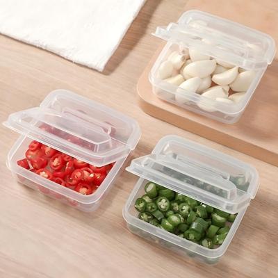 Caja de Almacenamiento para Mantequilla y Queso de Refrigerador, Frutas y Verduras, Caja de Embalaje para Salsa, Adecuada para Salir, Picnic, Transparente