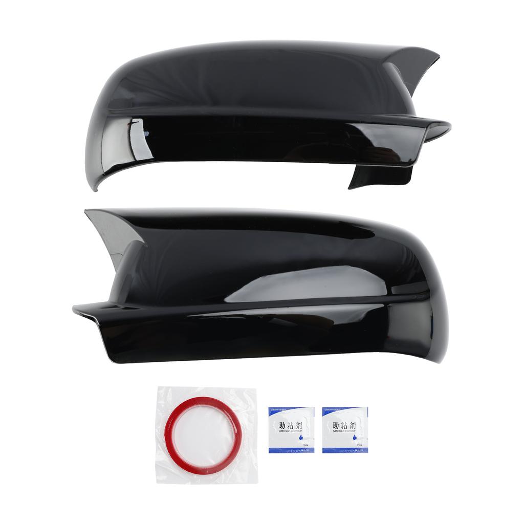 Glänzend Schwarz Flügel Außenspiegel Abdeckkappen Links + Rechts für VW Golf Mk4 1998-2004