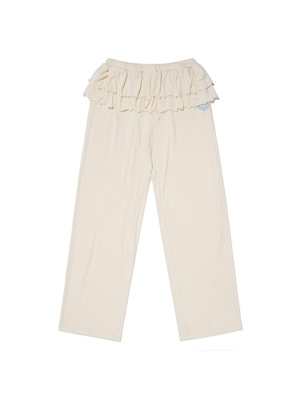 KIRSH Mellow Modal Ruffle Layered Pajama Pants [Light Yellow]