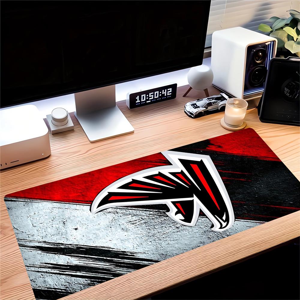 Atlanta Falcons Logo Large Gaming Mouse Pad Nonslip Rubber Base Waterproof Desk Mat For Office Pc Laptop