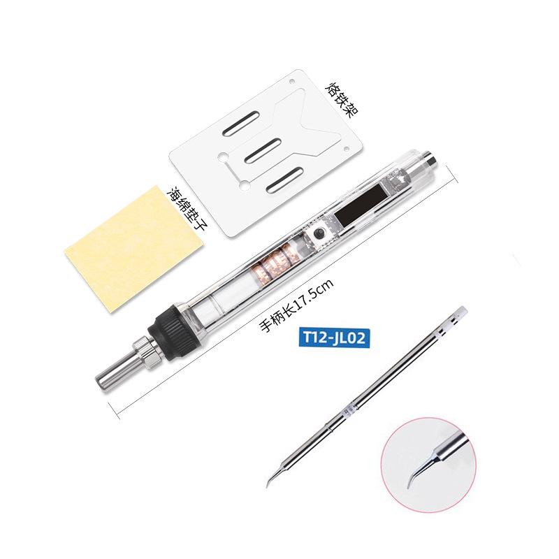 OLED T12 Mini Portable Adjustable Temperature Soldering Iron with T12 Tip