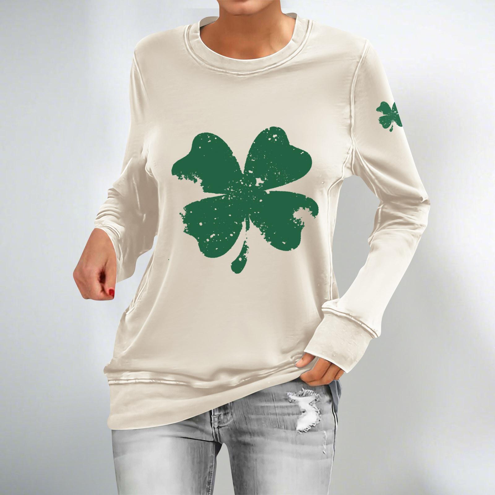 

Женские повседневные модные толстовки с длинным рукавом и круглым вырезом с принтом, пуловер, топ XXXL хаки