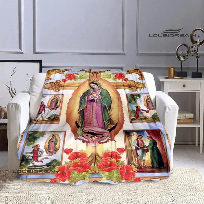 Virgin Mary Faith Print Blanket Flannel Soft Comfort Blanket Home Travel Blanket Kids Warm Blanket picnic blanket birthday gift