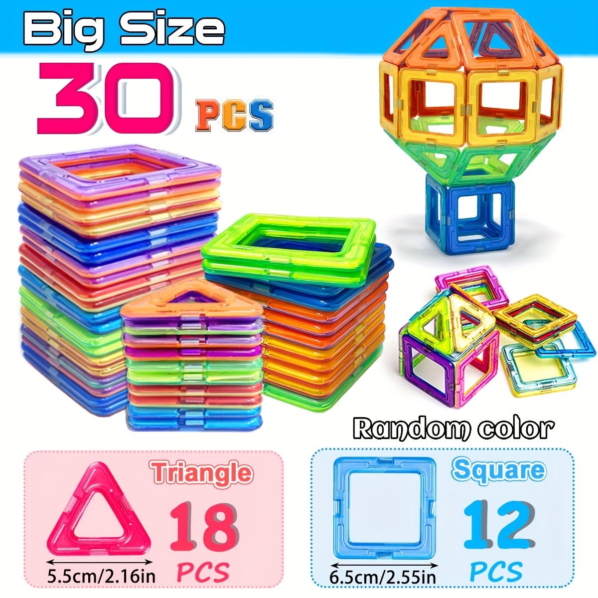 

Children Magnetic Building Blocks Set, 30+ Large Abs Educational Puzzle Toys, 3D Shape Changing, Vibrant Colors
