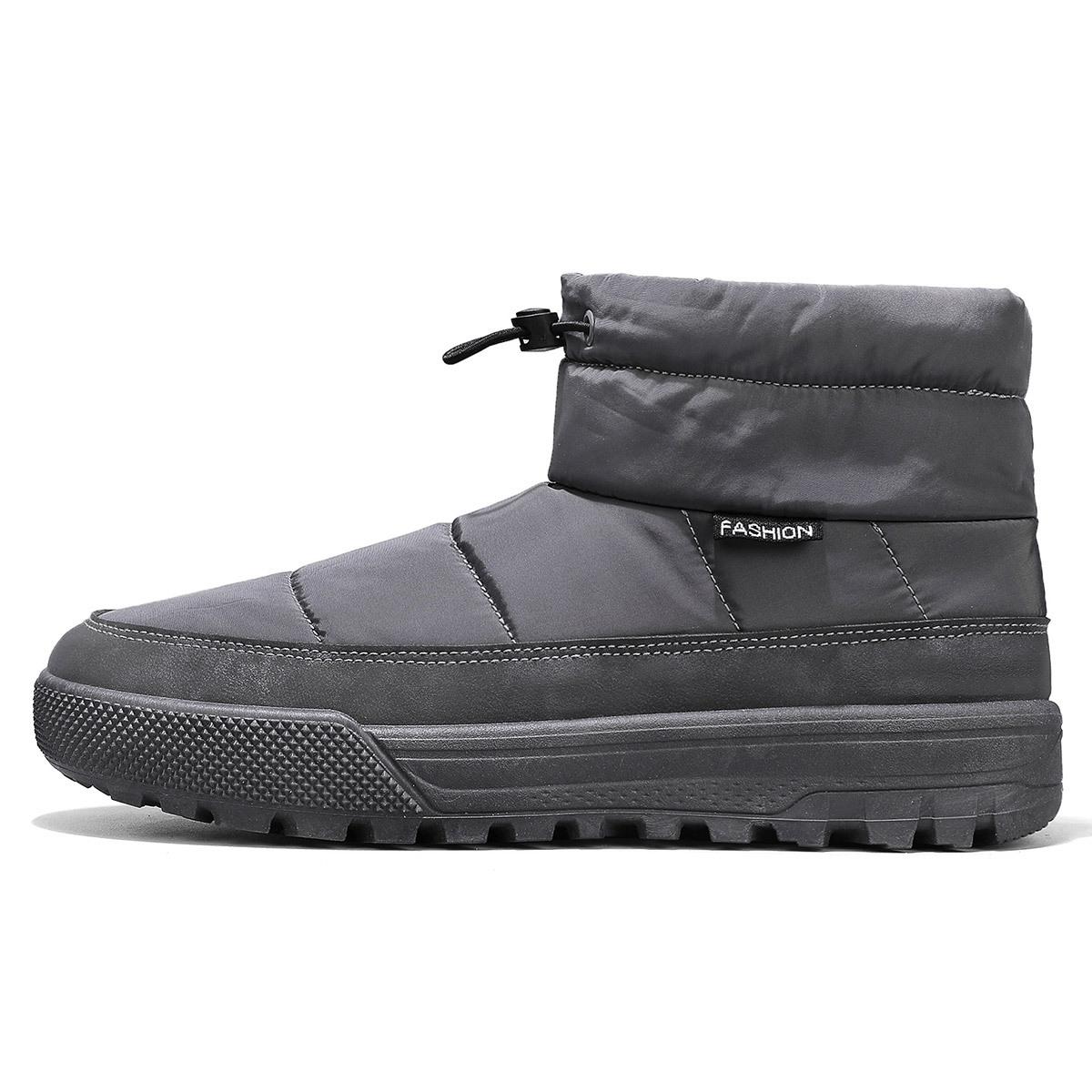 

Teen fashion new northern winter velvet thickened non-slip and wear-resistant solid color snow cotton shoes warm boots 44